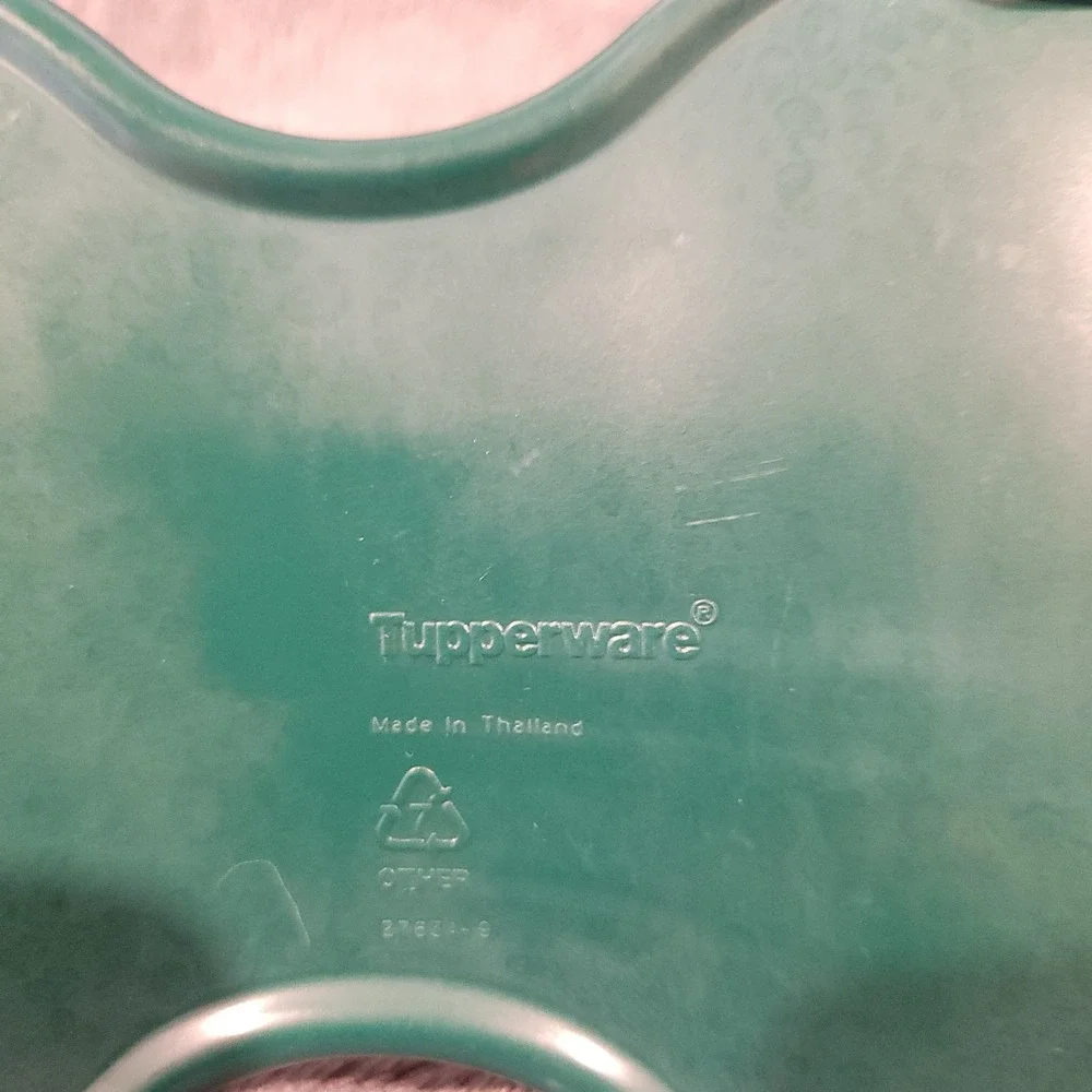 Vintage Tupperware Double Spoon‎ Rest Green 2763A-4